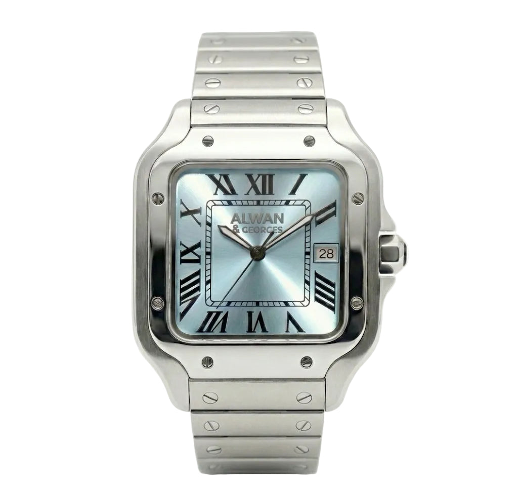 ALWAN & GEORGES – Ice Blue Square Steel